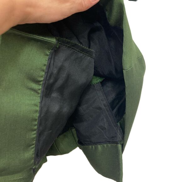 Chester Weinberg 1960s Green Silk Taffeta Cocktail Gown Vintage Dress 8 - Picture 15 of 16